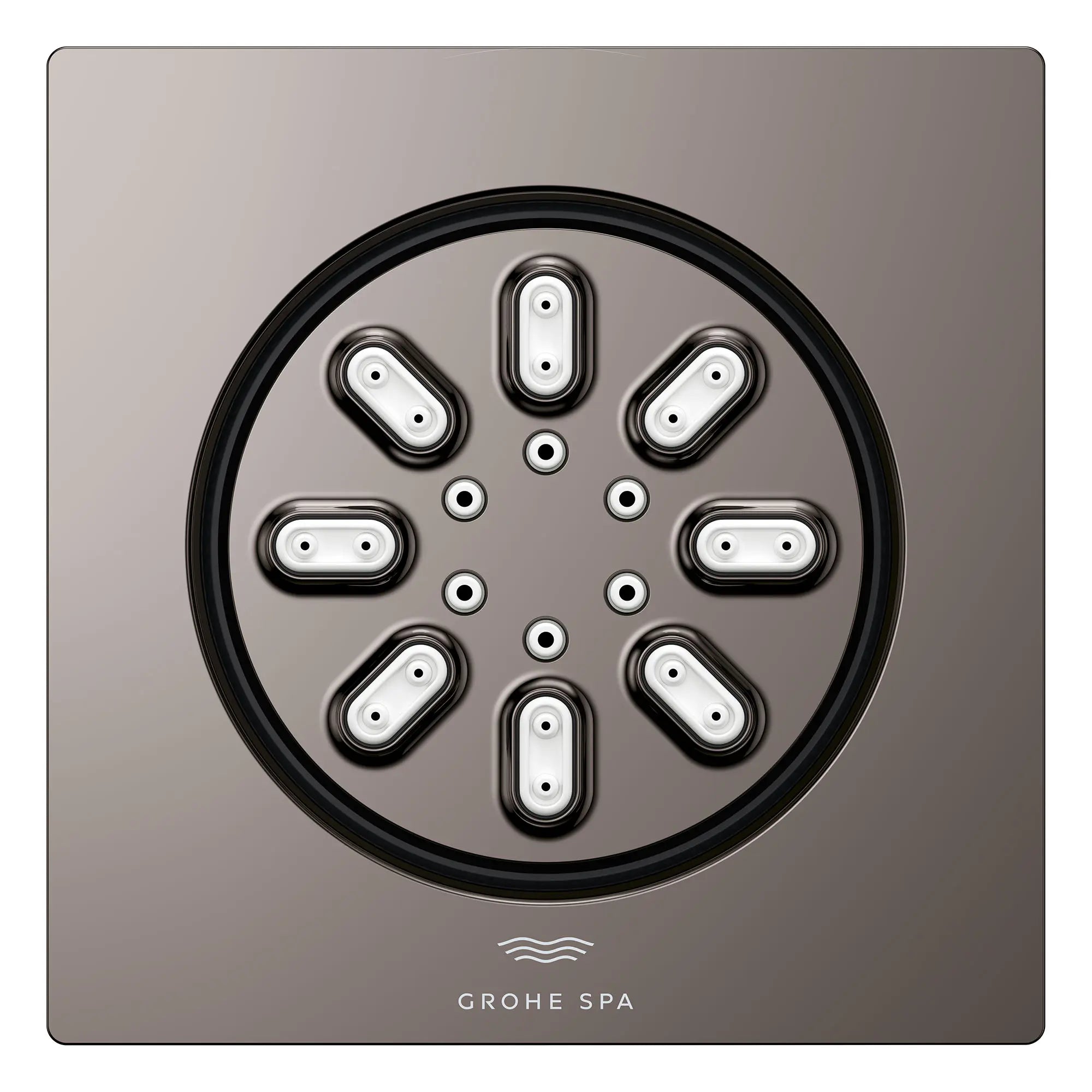 Rainshower Rainshower Body Spray, Square - 2 Sprays, 0.9 GPM (3.4 L/min) // Hard Graphite (Polished Black) // 164423_Aqua_SiloFront_26845A00_0001_Feb2023_CDNwebp.webp