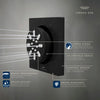 Rainshower Rainshower Body Spray, Square - 2 Sprays, 0.9 GPM (3.4 L/min) // Hard Graphite (Polished Black) // 235685_RainshowerAqua_Infographic_26845_0001_JAN2024_CDNwebp.webp
