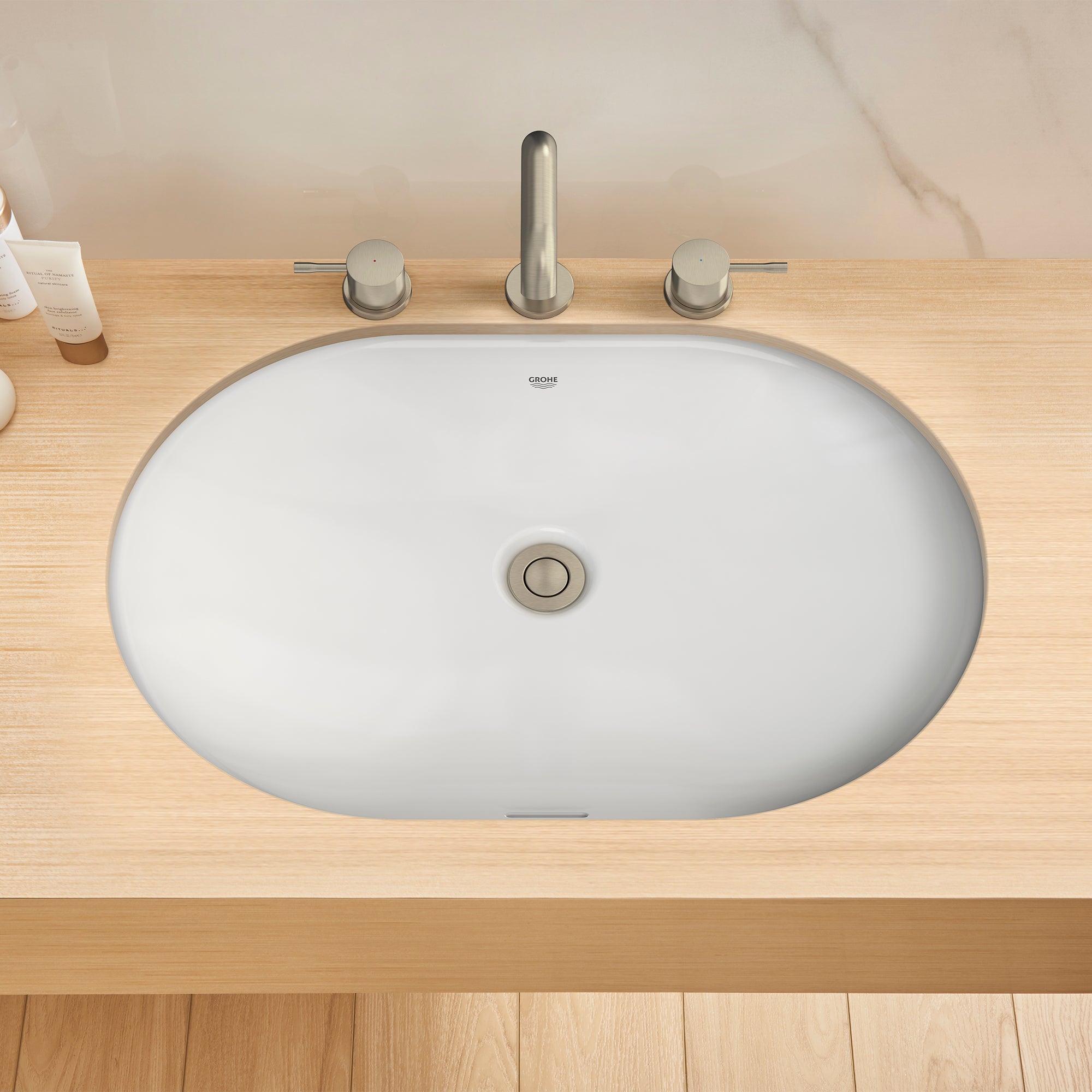 247877_1723106785-Sink_1A_EN0_EnvironmentCloseup_0001_August2024_original // GROHE BRUSHED NICKEL // 