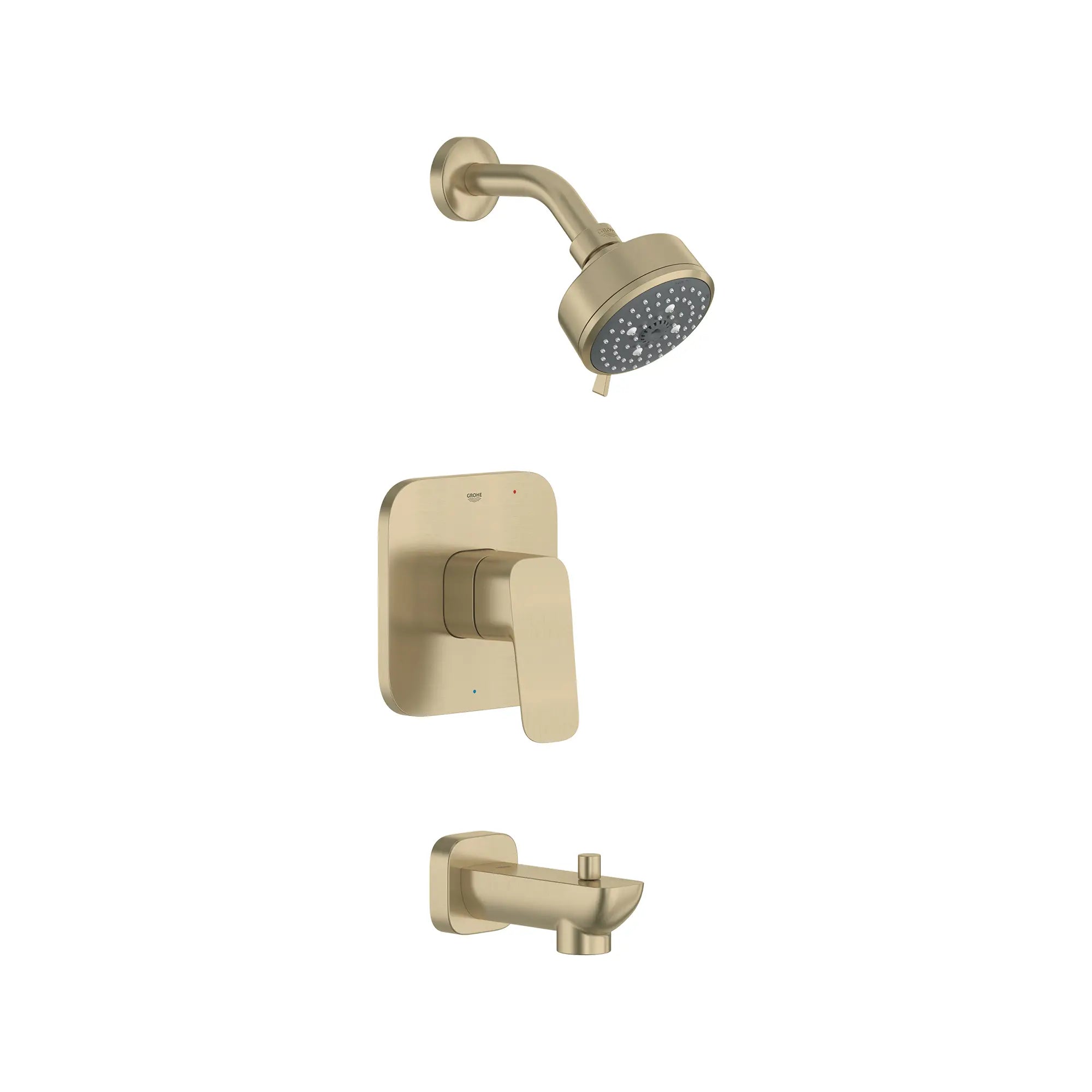 [105380EN00] Grohe Cubeo Pressure Balance Valve Tub/Shower Trim Kit - BRUSHED NICKEL