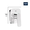 [1019302430] Grohe Cubeo 3-Way Diverter Trim - CHROME