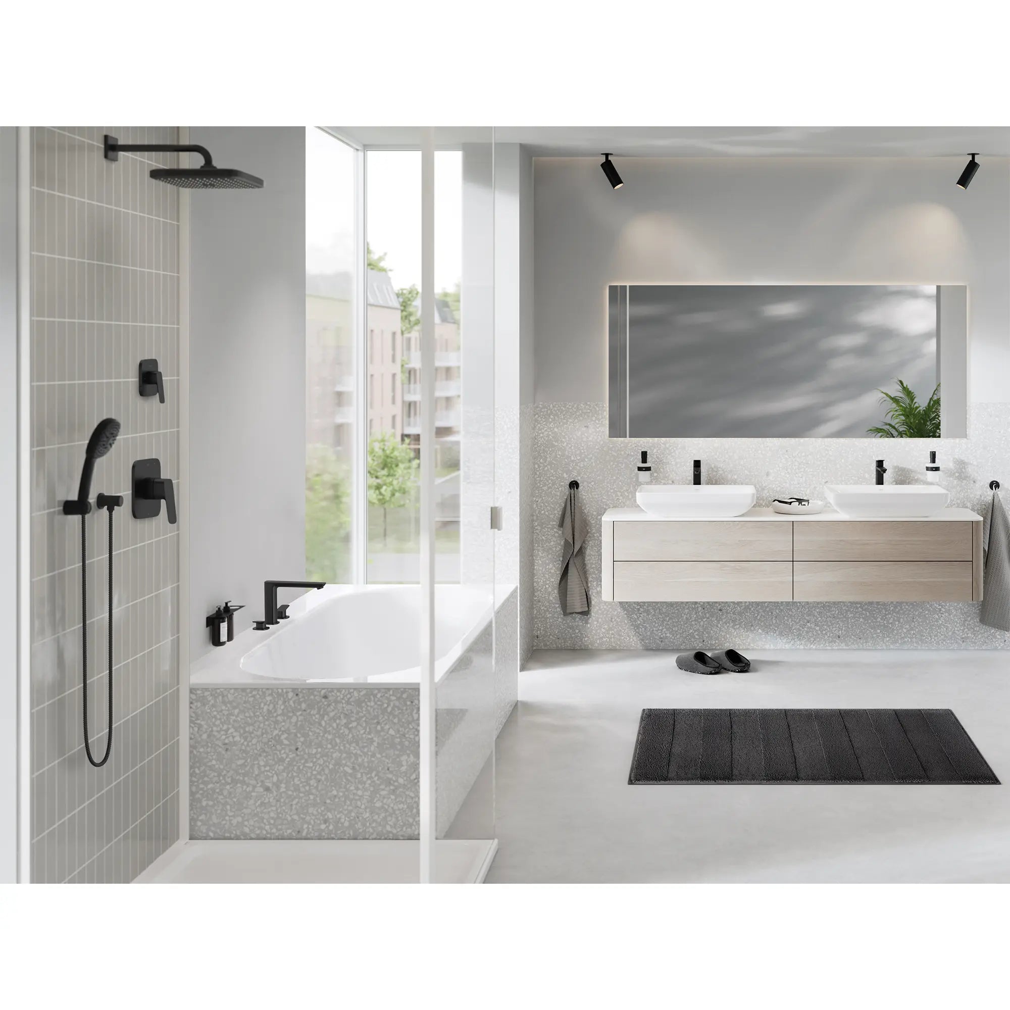 [1019292430] Grohe Cubeo 2-Way Diverter Trim - MATTE BLACK