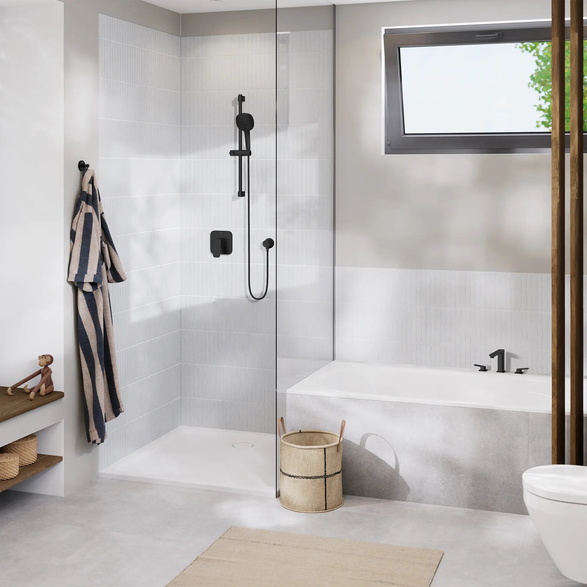 [1019232430] Grohe Cubeo 3-Hole 2-Handle Deck Mount Tub Filler - MATTE BLACK