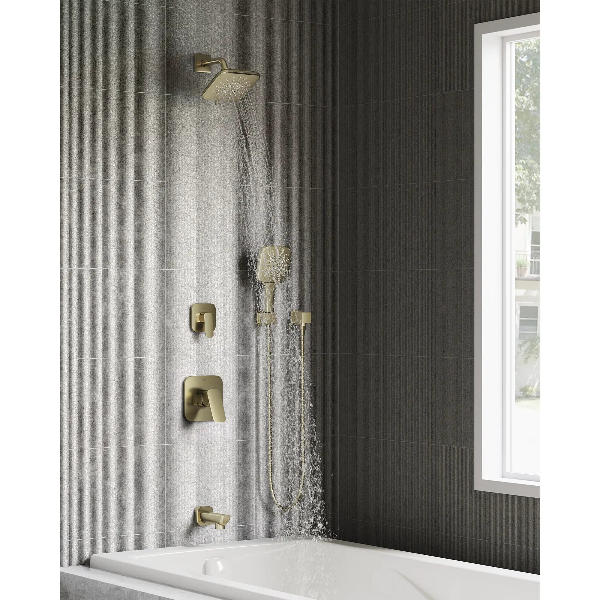 [101930EN00] Grohe Cubeo 3-Way Diverter Trim - BRUSHED NICKEL