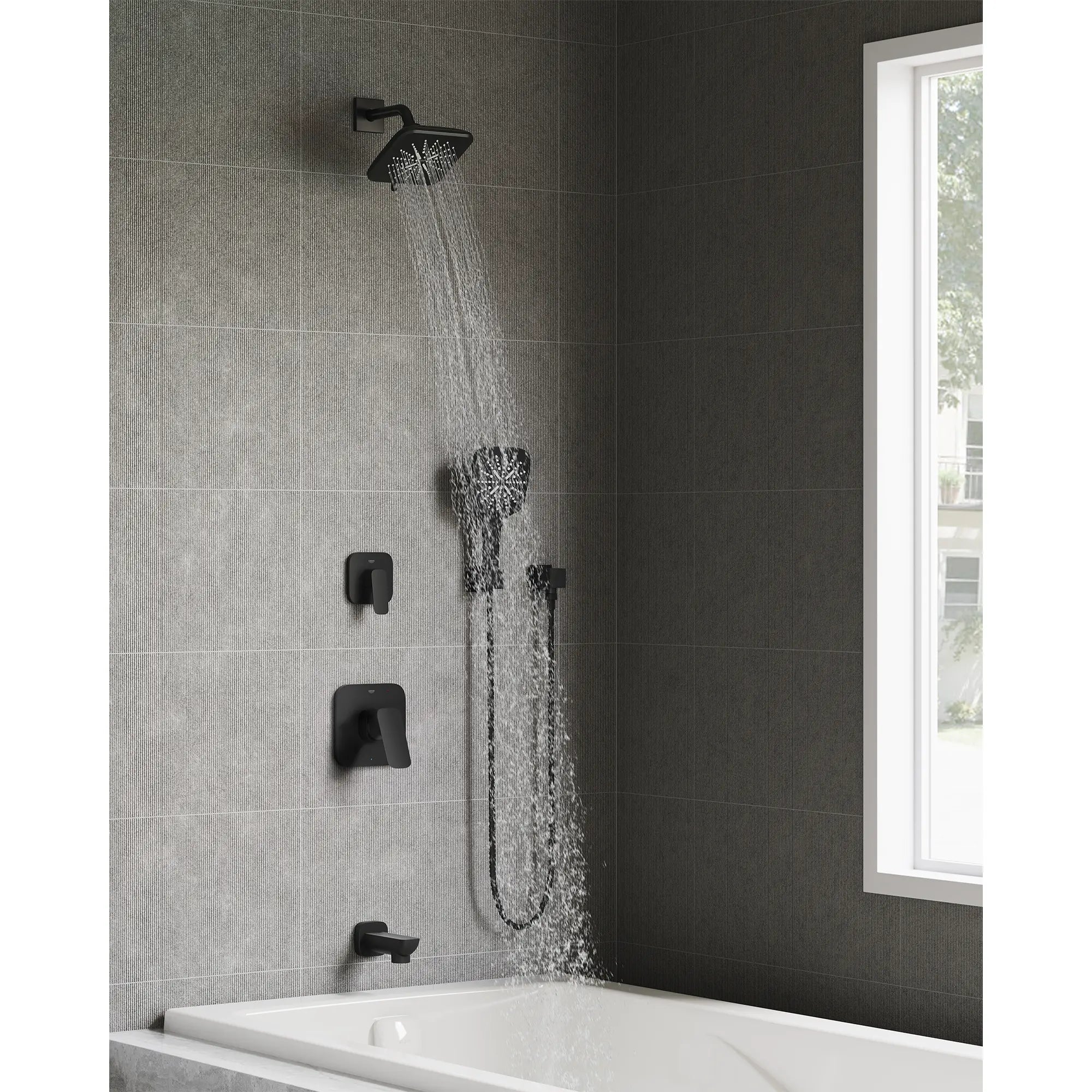 [1019262430] Grohe Cubeo Tub Spout - MATTE BLACK