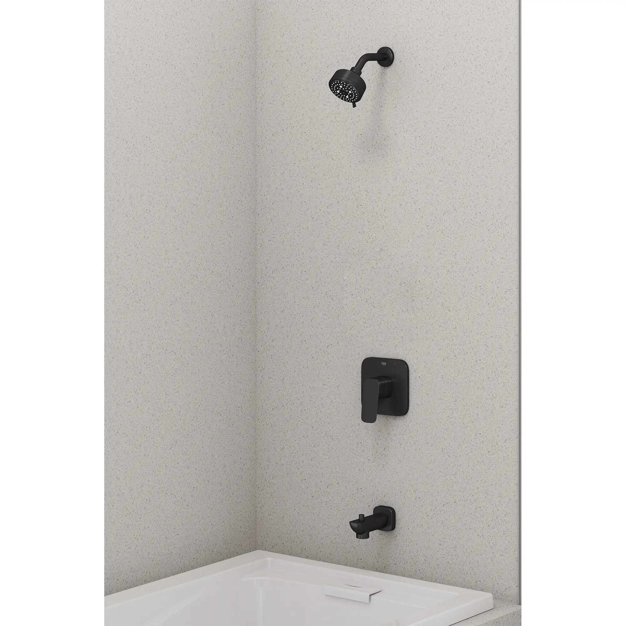 [1053772430] Grohe Cubeo Pressure Balance Valve Shower Trim Kit - MATTE BLACK