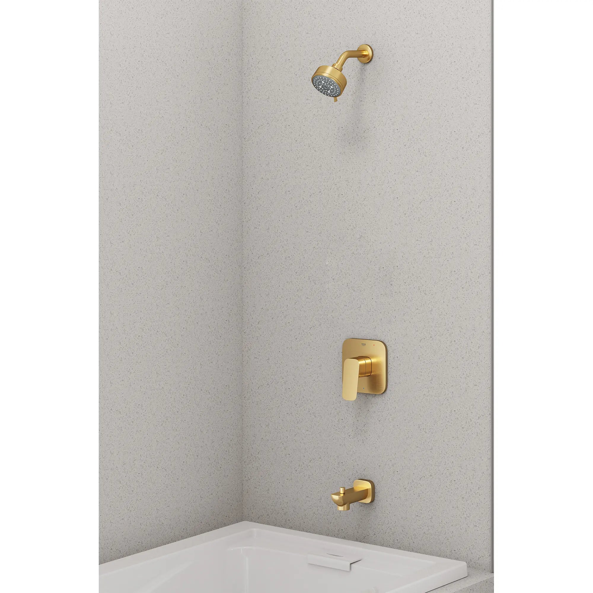 [101924GN00] Grohe Cubeo Diverter Tub Spout - BRUSHED COOL SUNRISE (Brushed Gold)