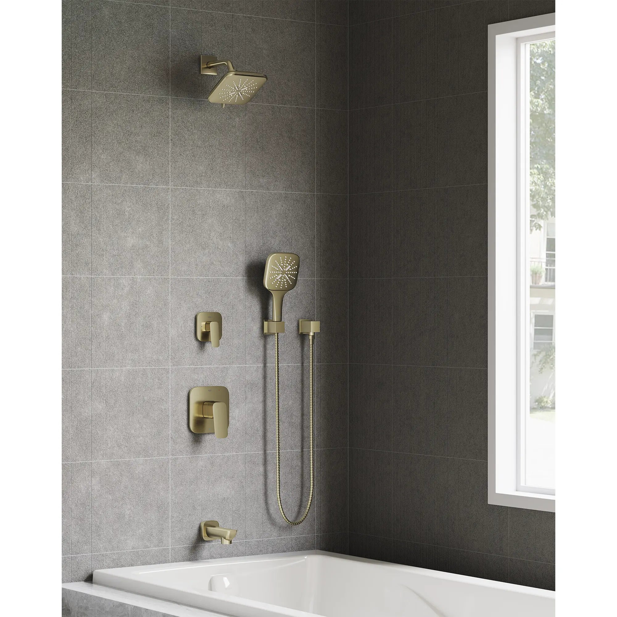 [101926EN00] Grohe Cubeo Tub Spout - BRUSHED NICKEL