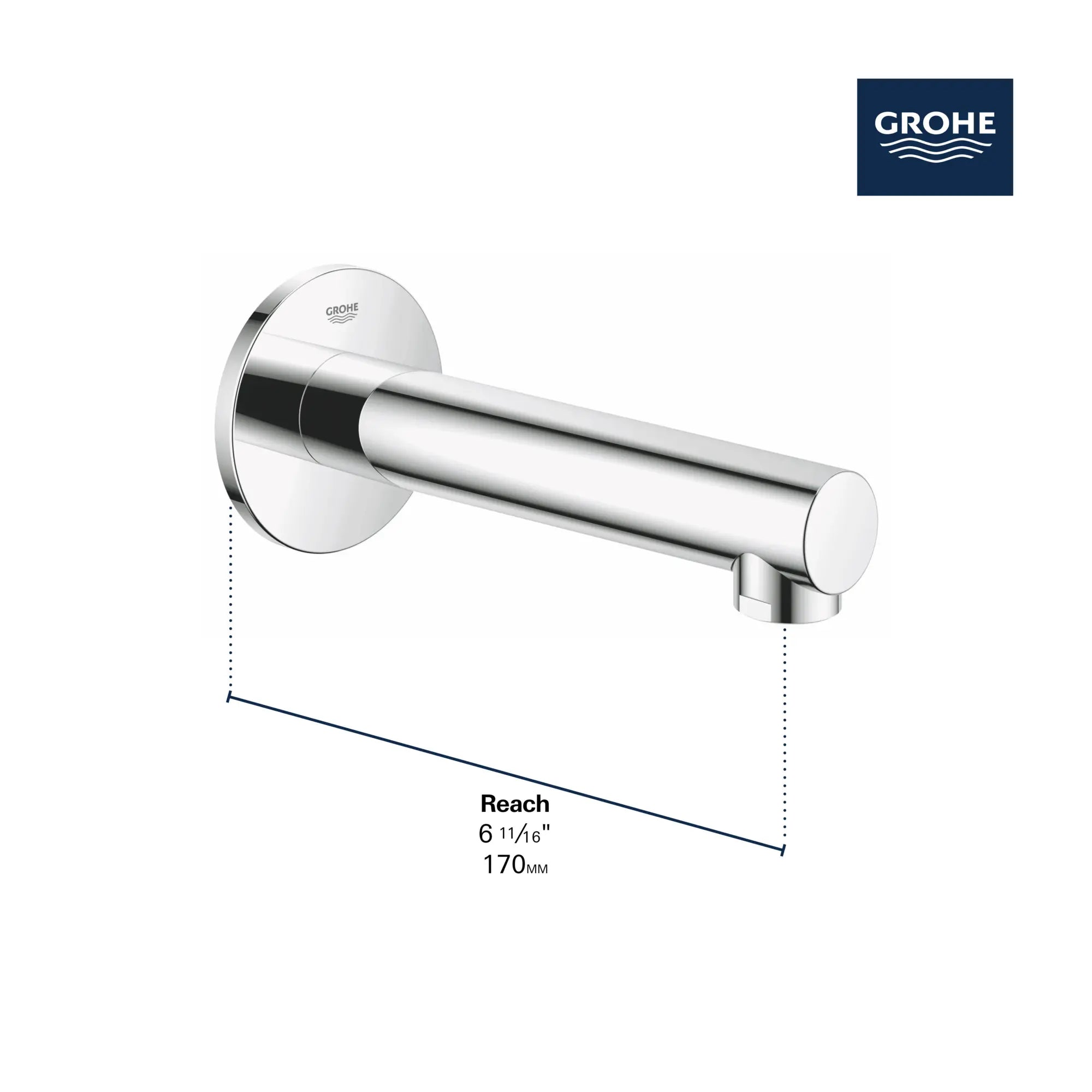 [13274001] Concetto Tub Spout - CHROME