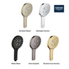 Rainshower Hand Shower - 3 Sprays, 1.75 GPM (6.6 L/min) // MATTE BLACK // 69106_GROHE_Infographics_SmartActive_Handshower_Colors_26545_0_1_CDNwebp.webp