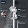 Rainshower Hand Shower - 3 Sprays, 1.75 GPM (6.6 L/min) // Brushed Cool Sunrise (Brushed Gold) // 69107_GROHE_Info_SmartActive_HandShower_26545_F1_CDNwebp.webp