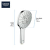 Rainshower Hand Shower - 3 Sprays, 1.75 GPM (6.6 L/min) // GROHE CHROME // 69108_GROHE_Info_SmartActive_HandShower_26545_F2_CDNwebp.webp