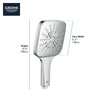 Rainshower Hand Shower - 3 Sprays, 1.75 GPM (6.6 L/min) // GROHE BRUSHED NICKEL // 69113_GROHE_Info_SmartActive_HandShower_26552_F2_CDNwebp.webp