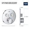 Grohtherm Dual Function Thermostatic Valve Trim // GROHE CHROME // 69157_GROHE_SmartControl_Round_29137000_Dual_Function_Info_1_CDNwebp.webp