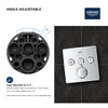 Grohtherm Triple Function Thermostatic Valve Trim // GROHE CHROME // 69192_GROHE_SmartControl_Square_29142000_Triple_Function_Info_3_CDNwebp.webp