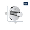 Essentials Robe Hook // GROHE CHROME // 69225_GROHE_Matte_Black_Launch_DIMENSIONAL_40364_1_Infographics_1_CDNwebp.webp