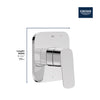 [101929GN00] Grohe Cubeo 2-Way Diverter Trim - CHROME