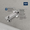 [101924EN00] Grohe Cubeo Diverter Tub Spout - BRUSHED NICKEL