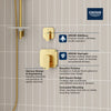 [101929GN00] Grohe Cubeo 2-Way Diverter Trim - BRUSHED COOL SUNRISE (BRUSHED GOLD)